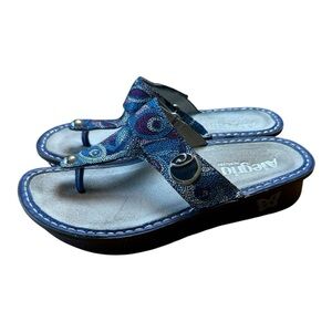 Alegria Comfort Shoes Leather Thong Sandals Carina-596 Size EU 36 US 5.5-6
